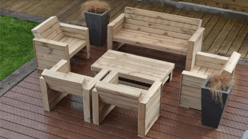 Bộ bàn ghế gỗ pallet